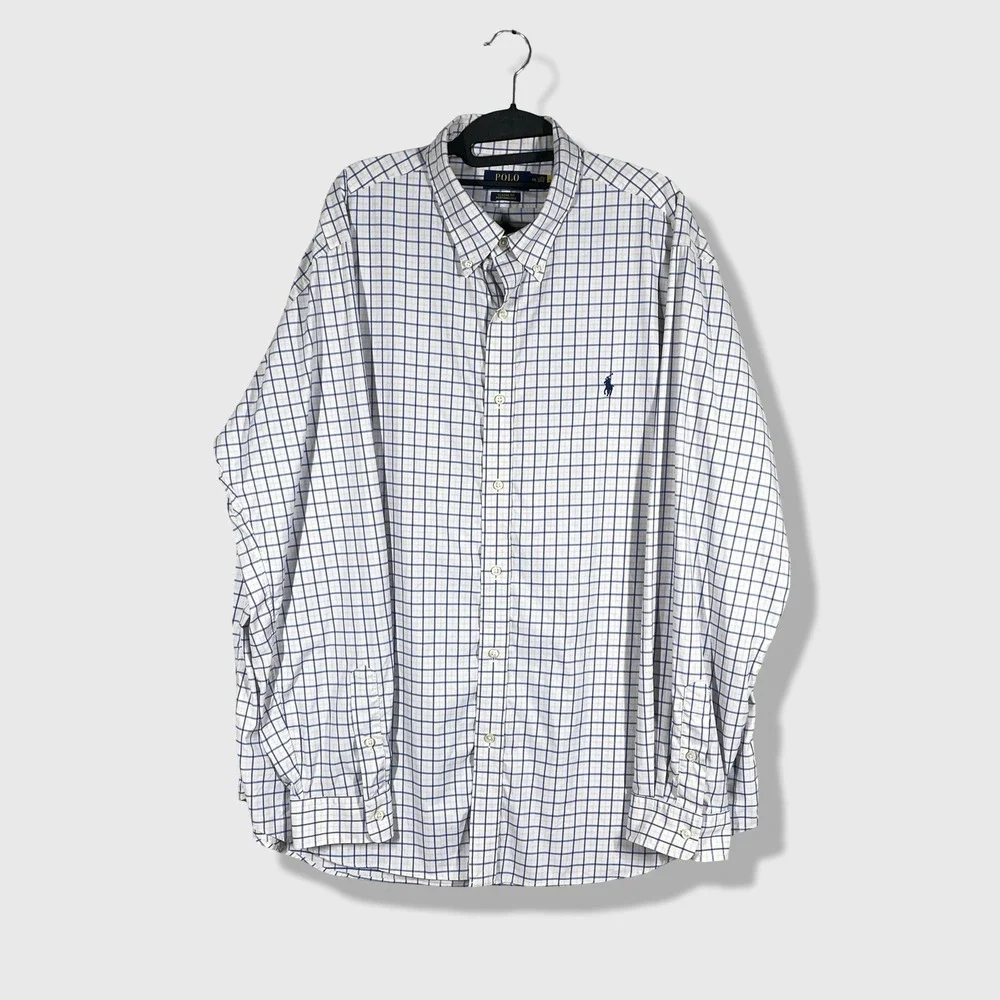 Polo Ralph Lauren Performance Button Down Shirt Mens XXL Plaid Preppy Classic